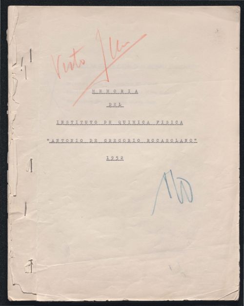 Digitalización Memorias históricas del IQFR (1946-1958)