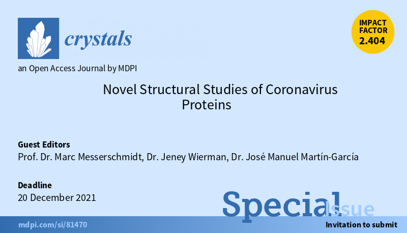 Special Issue of Crystals «Structural Stusies on Coronavirus Poteins»